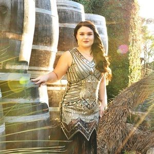 EUC FLAPPER DRESS M GATSBY